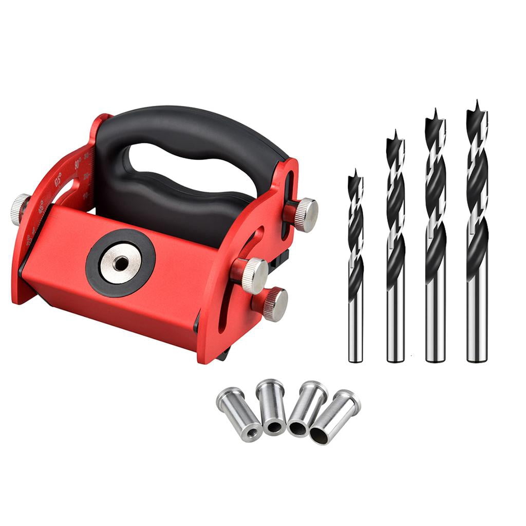 MOMOJIA Adjustable 0-90° Pocket Hole Jig Oblique Hole Locator Woodwork Punching Position