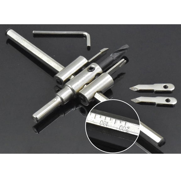 MOMOJIA Adjustable Metal Wood Circle Hole Saw DIY Tool Alloy Blade Drill Bit Cutter Kit