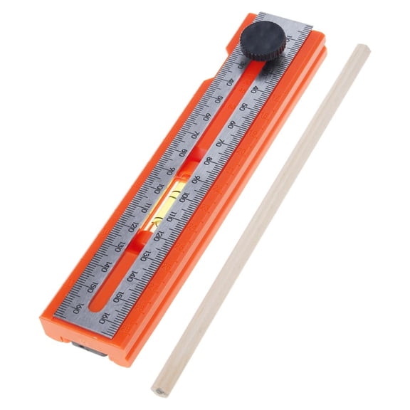 MOMOJIA Adjustable Rotatable Marking Ruler Woodworker Horizontal Mark Base with Blisters