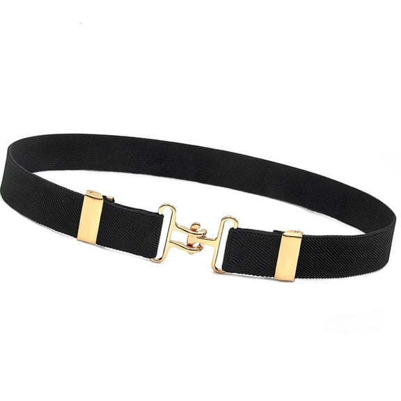 MOMOJIA Adjustable Stretch Belt For Girls And Boy Metal Closure Waistband Elastic Belt