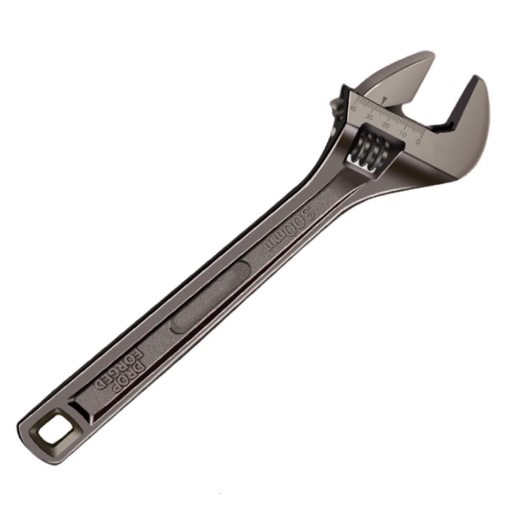 MOMOJIA Adjustable Wrench 8/10/12/15/18inch Wide Jaw Wrench with Metric Scale for Home, Garage, Workshop Repair Tool