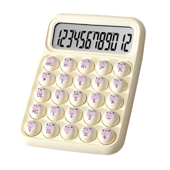 MOMOJIA Adorable Bread Large Button Calculator LCD Large Screen Electronic Calculator 12 Digit Student Specific Calculator