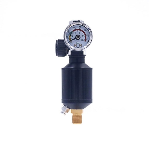 MOMOJIA Air Regulator Air Filter Sprays Guns Air Regulator Gauge Air Sprays In-Line Water Trap Filter Paint Sprays Guns Regulator