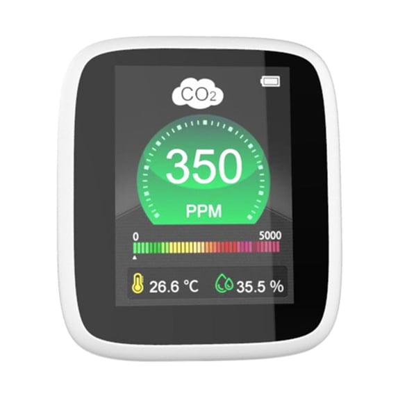 MOMOJIA Indoor CO2 Meter 400-5000ppm Air Quality Monitor CO2 Monitor Tester Indoor Air Quality Sensor CO2 Detector