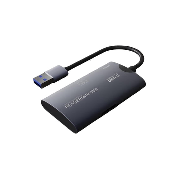 MOMOJIA Aluminum Alloy USB C OTG Card Reader for TF and CF Memory Cards Double USB C USB A Port 480Mbps Transfer Rate Plugs and Play Portable Size Professional Use