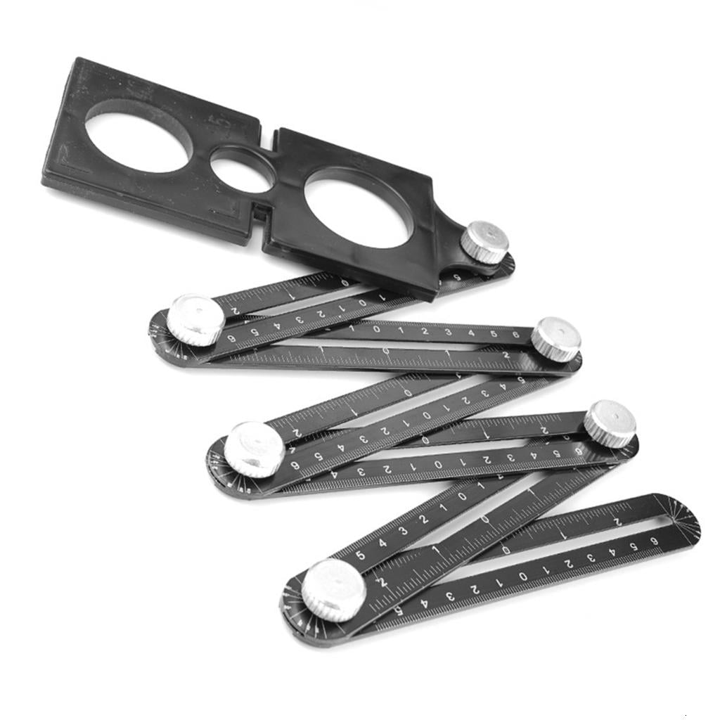 MOMOJIA Angles Measuring Ruler Drill Guide Ceramic Tile Opening Locator ...