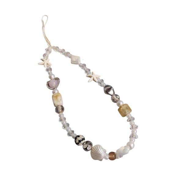 MOMOJIA Beaded Phone Lanyard Fashion Phone Charm Strap Multiple Use Accessories for Keychain Smartphone Decoration Everyday Use