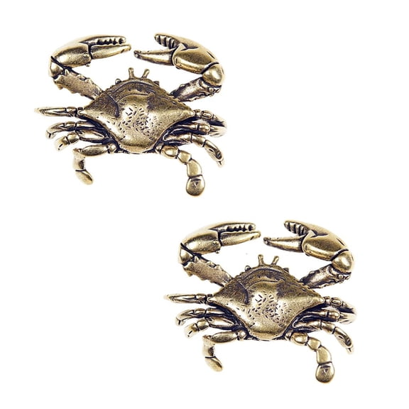 MOMOJIA Brass Crabs Statue Figurine Crabs Sculpture Decorative Objects Home Decoration