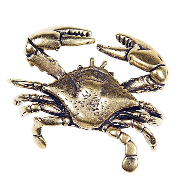 MOMOJIA Brass Crabs Statue Figurine Crabs Sculpture Decorative Objects Home Decoration