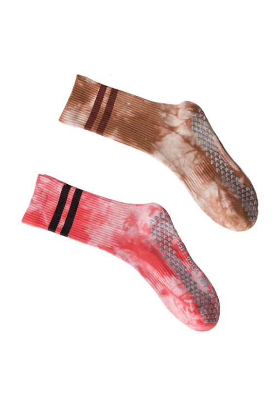 Breathable Cotton Blend Socks 2 Pair/pack Sports Socks for Women Fitness Pilates Dance Studio Home Use