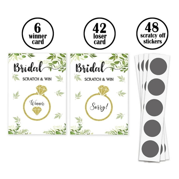 MOMOJIA Bridal Shower Scratch Off Game Card Set Household Present Accessory