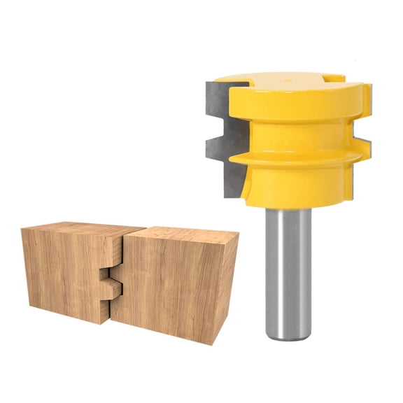MOMOJIA Carbide 12.7mm 12mm Shank Tongue & Groove Router Bit Tenon Flooring Milling Cutter Woodworking Reversible Miter Bits