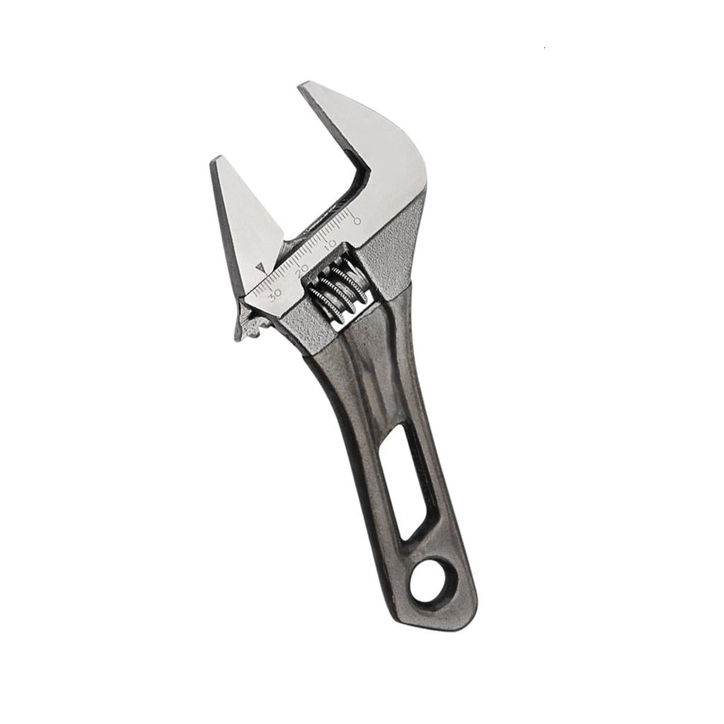 MOMOJIA Carbon Steel Adjustable Wrench Compact Handle Secure Grip Plumbing Repair Tool