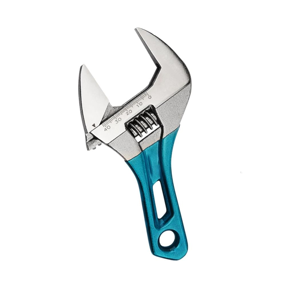 MOMOJIA Carbon Steel Adjustable Wrench Compact Handle Secure Grip Plumbing Repair Tool
