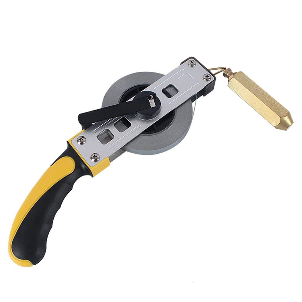 MOMOJIA Explosion-Proof Oil for Tank Gauging Tapes Handheld Carbon Steel Oil Gauging Tape with Plumb Bob Tape Measure 10/15/20m