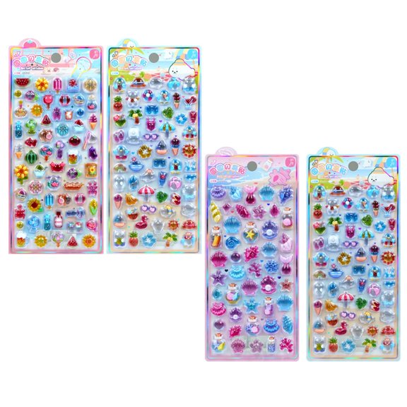 MOMOJIA Cartoon Embossed PVC Sticker for Kid Wall Door Scrapbooking Journal Planner Phone Case Laptop Children Reward Sticker