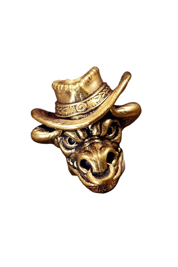 Cattle Head Metal Charm Ornament For Keychains Jewelry Making Handmade Craft