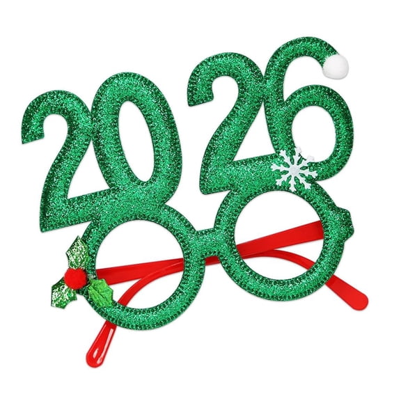 MOMOJIA Christmas Glasses Frame 2026 Glasses for Christmas Holiday Parties Decorations