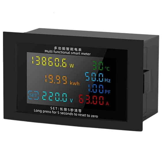 MOMOJIA Clear Readout Multifunction Meter Voltage Current Power Electric Energy Monitors