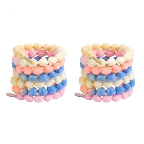 MOMOJIA Colorful Braid Bubbles Shoe Laces 100cm Long Polyester Shoe Lace Replacement Sneakers Shoelaces for Women Teens Sneakers