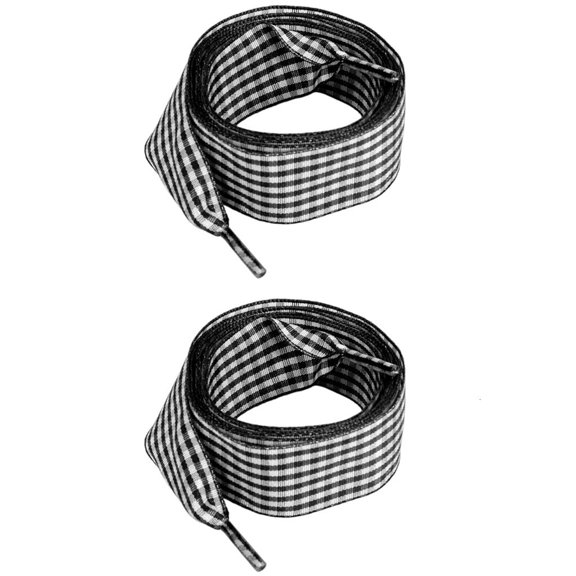 MOMOJIA Colorful Checkered Polyester Shoelaces Easy Replacement Sneakers Shoe Laces