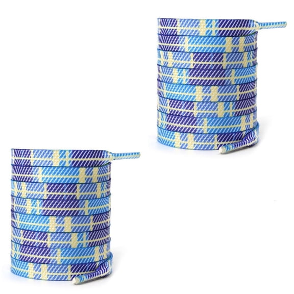 MOMOJIA Colorful Tie Dye Printed Shoe Laces 140cm Long 8mm Wide Flat Polyester Shoelaces Replacement For Sneakers Trainers Boot