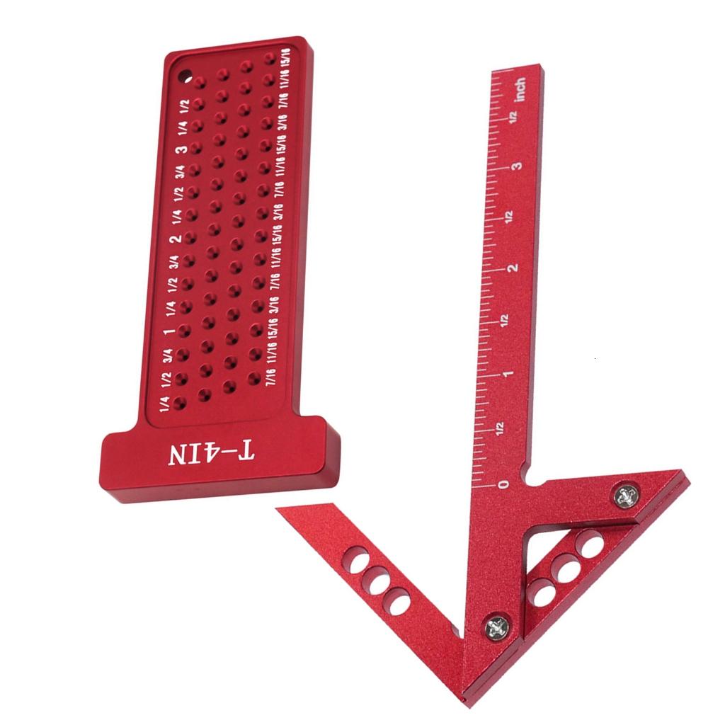 MOMOJIA Compact and Practical Woodworking Tools Aluminum Alloy Ruler ...