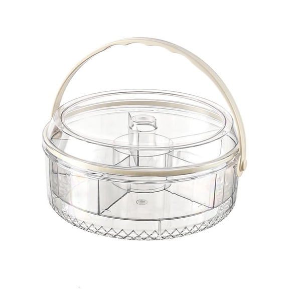 MOMOJIA Compartment Fruit Tray Leakproof Designs Food Safe Plastic Container With Portable Handle For Refrigerator Storage