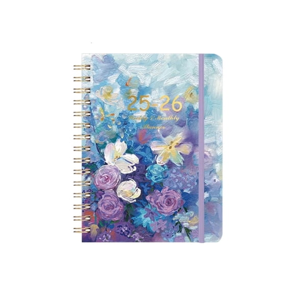 MOMOJIA Contemporary Weekly Schedule Notebook Recycled Paper Spirals Binding English Content Work Essential