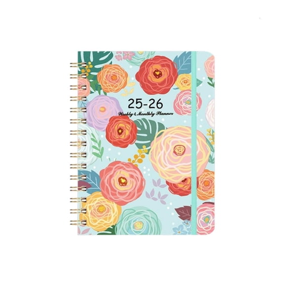 MOMOJIA Contemporary Weekly Schedule Notebook Recycled Paper Spirals Binding English Content Work Essential