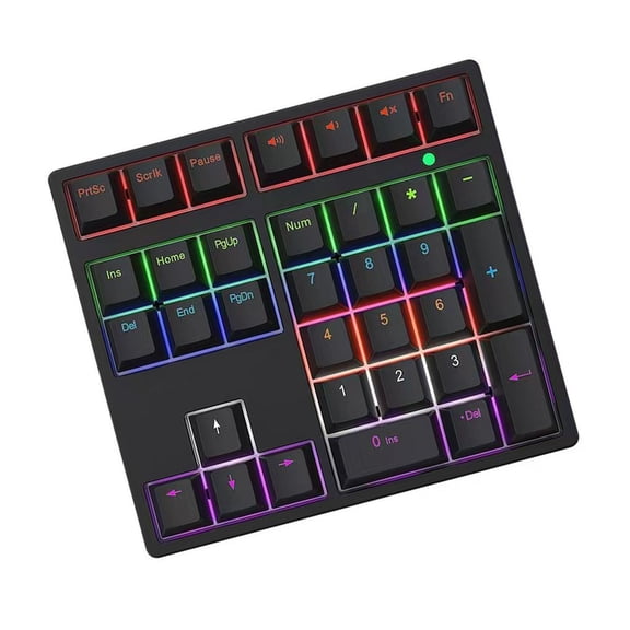 MOMOJIA Corded 34 Key Corded Mechanical Numeric Keypad USB External Keyboard Notebook