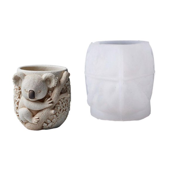 MOMOJIA Creative Koala Pattern Silicone Mold Cement Crafts Resin Art Home Decoration