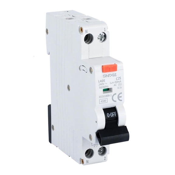 MOMOJIA Current Circuit Breaker RCBO 50/60Hz 35mm Din Rail Mounting Circuit Breaker