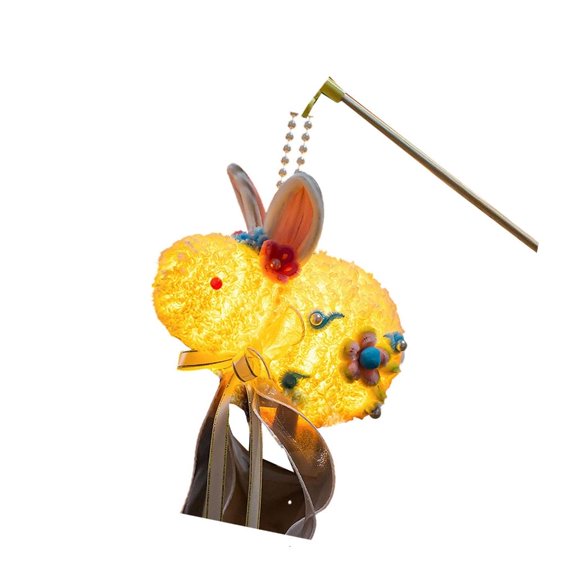 MOMOJIA DIY Plush Rabbit Lamp Making Set For Children Traditional Moon Festival Gift