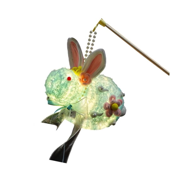 MOMOJIA DIY Plush Rabbit Lamp Making Set For Children Traditional Moon Festival Gift