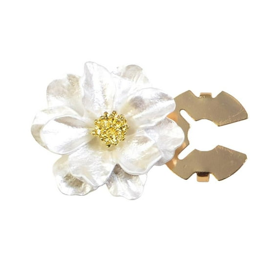 MOMOJIA Decorative Cufflinks Clip Pearlized Flower Button Clip for Men Women Dress Shirt Uniform Daily Outfit Embellishments