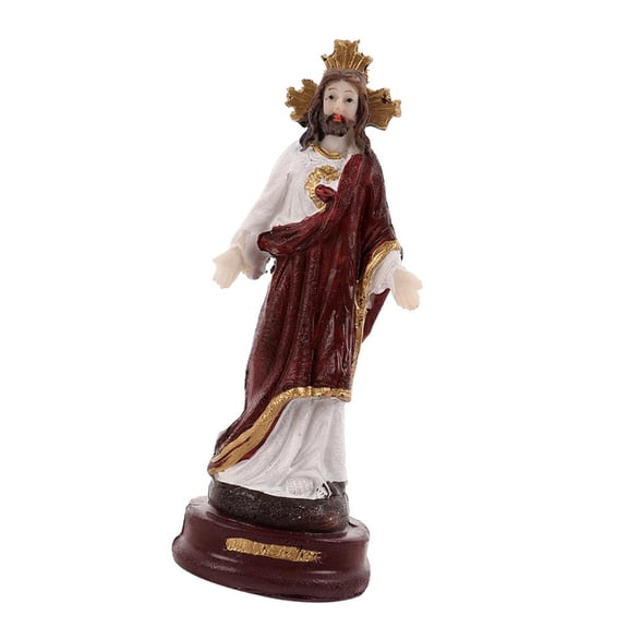 MOMOJIA Detailed Nativitys Scene Resins Jesuses Statue 13.5cm Height Festives Home Accent Piece