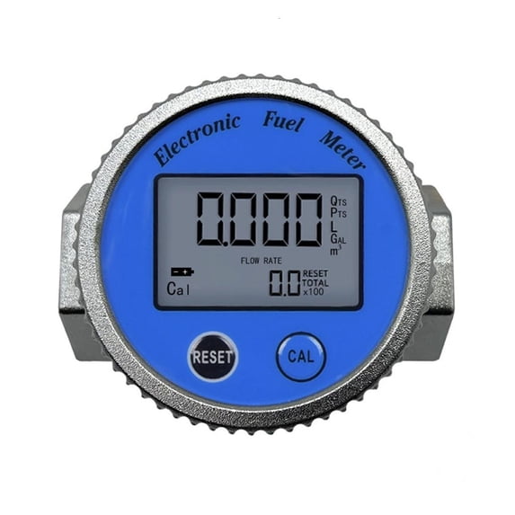 MOMOJIA High Accuracy Fuel Meter Digital Display Turbines Fuel Flow Meter Waterproof Turbines Flow Meter Simple Installs Durable
