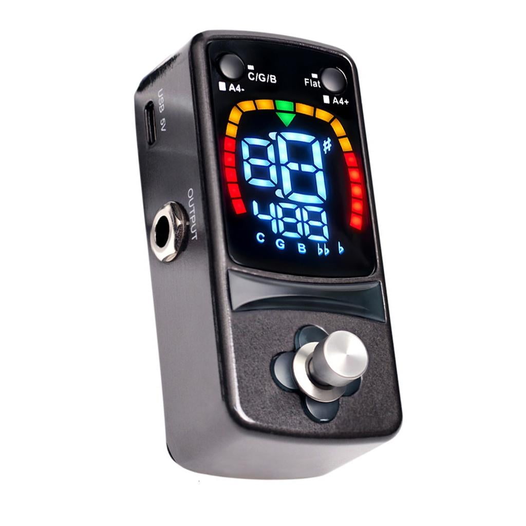 MOMOJIA Digital Guitar Pedal Tuner LCD Display Metal Cover Chromatic Guitar Tuner Pedal Effect for Electric Guitar and Bass