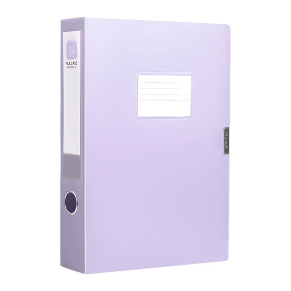 MOMOJIA Document Filling Box with Label Window Waterproof Plastic File Organiser Box