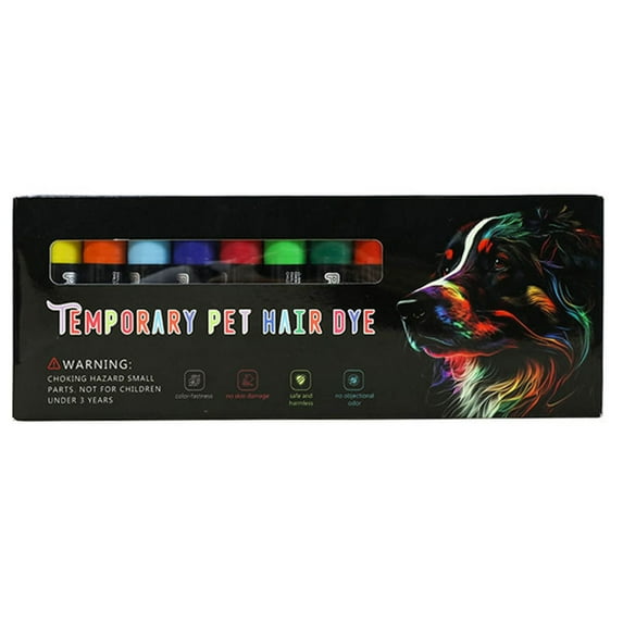 MOMOJIA Dog Grooming Chalk 12 Colors Set Safe Washable Hair Chalk for