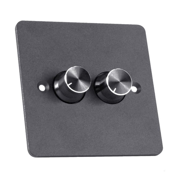 MOMOJIA Double Channel LED Light Controller Aluminum Case 2 Gang LED Dimmer Switches Stepless Dimming Energy Efficient