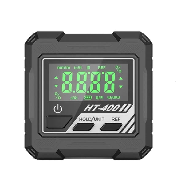 MOMOJIA Double Mode Inclinometer 360 Rotatable Screen Magnetic Mount Level Box Angles Finding For Construction Professional
