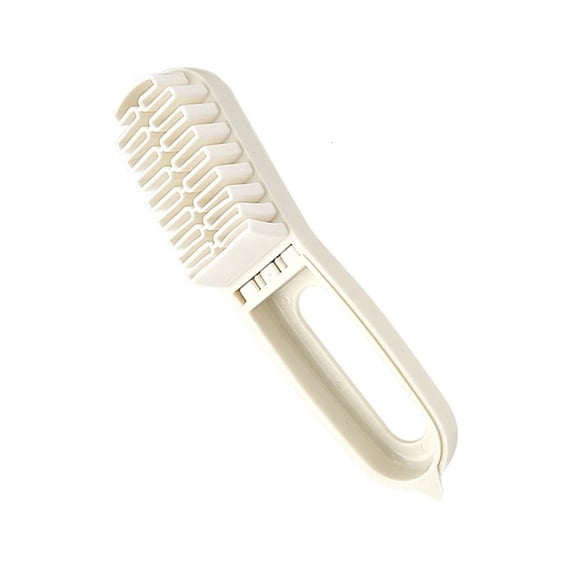 MOMOJIA Double Side Shoe Cleaner Brush 2-in-1 Shoe Scraper with Soft Fiber Bristles Ergonomic Grip for Sneaker Athletic Footwear