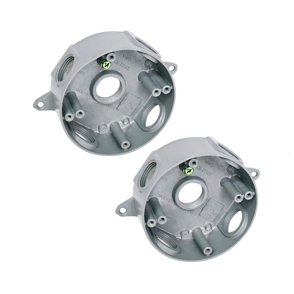 MOMOJIA Durability ABS Materials 5 Port Surfaces Mount Junctions Box Set Of 2 For Restros Lighting And Multiple Device Wiring