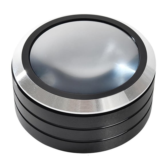 MOMOJIA Easy To Clean Optical Magnifying Glass Lens with 6 LED light for Books and Documents Bookworms Collector with Metal Base