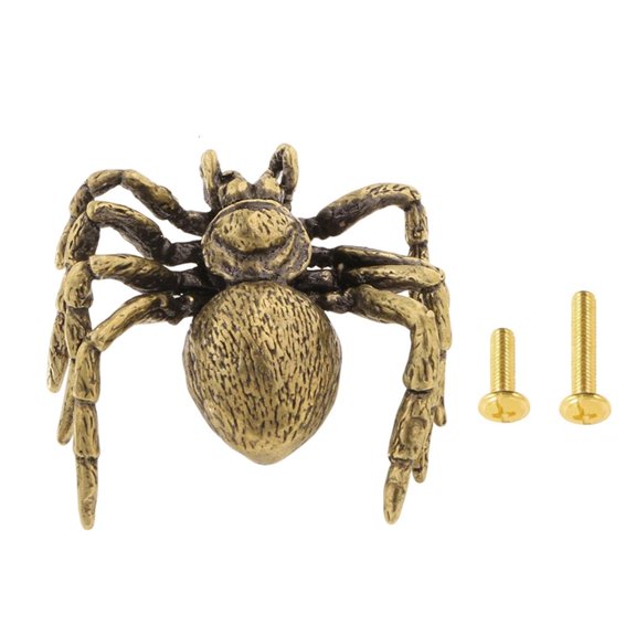 MOMOJIA Easyly Install Brasses Drawer Pull Spiders Prank Design Durability And Safe