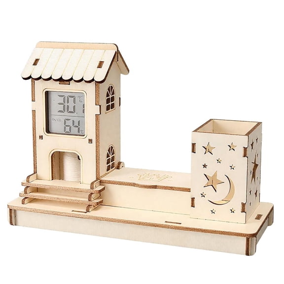 MOMOJIA Educational STEM Learning Wooden Desk Accessory With Thermometers Hygrometer Physics Experiment Tool For Classroom Use