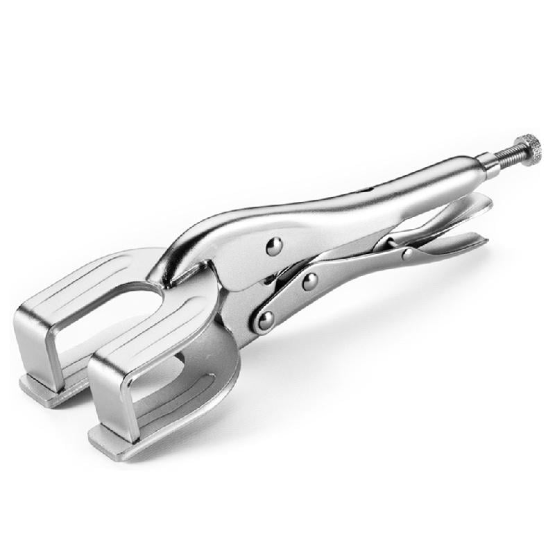 Hilka 3-Piece Soft Grip Locking Wrench Set – Curved Jaw & Long Nose, Chrome Vanadium