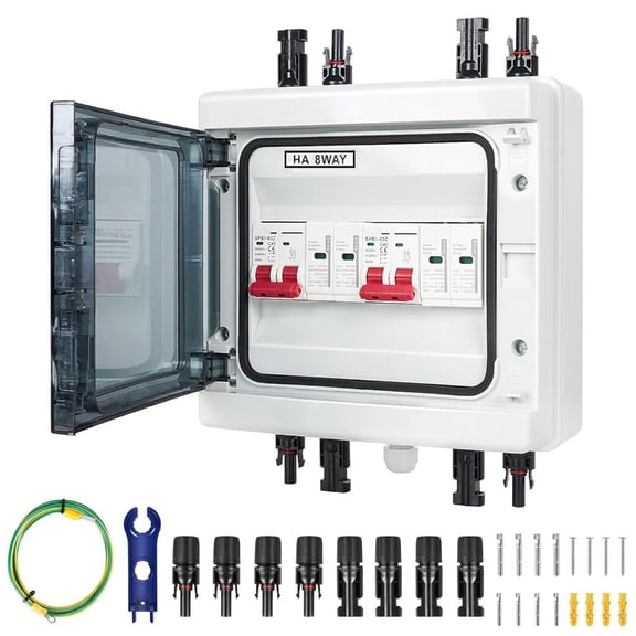 MOMOJIA Electrical Distribution Box With Circuits breaker Power Plastic Junction Wire Box